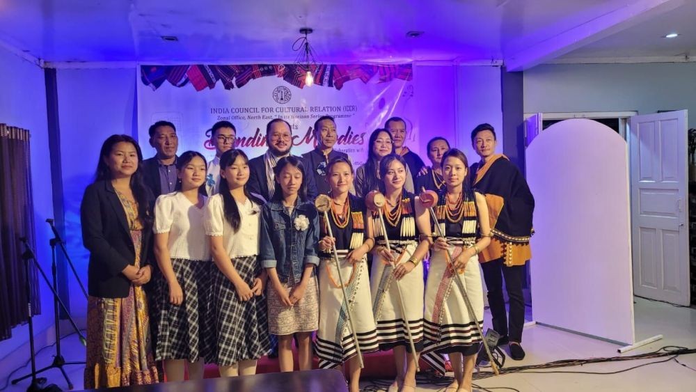 The artists with others during the ‘Blending Melodies’ musical event at ‘Where is the Food’ premises, Kohima on August 26. (Morung Photo)